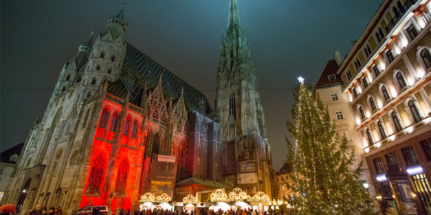 Christmas village on Stephansplatz